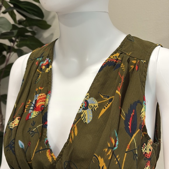 Abercrombie & Fitch Velvet Trim Butterfly Print Babydoll Dress Size Small Fairy - Picture 8 of 16